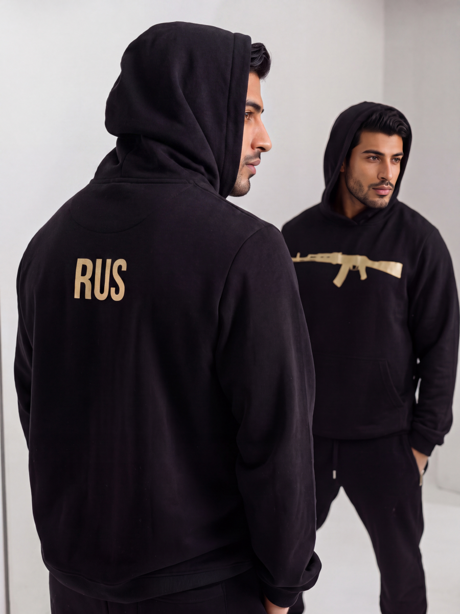 «Я» — Швейная фабрика. По заказу BLACK STAR WEAR. Худи RUS AK47 MBA0221-007